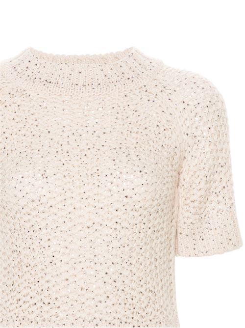 Beige virgin wool top Ermanno Scervino | D455L321CTJZW20704